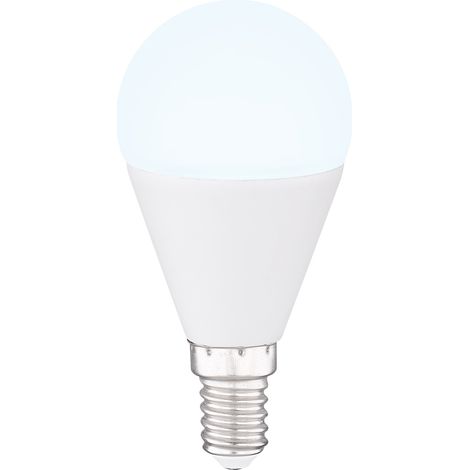 GLOBO Lampadina Led Plastica Opale, 1 x Led E14 Rgbw