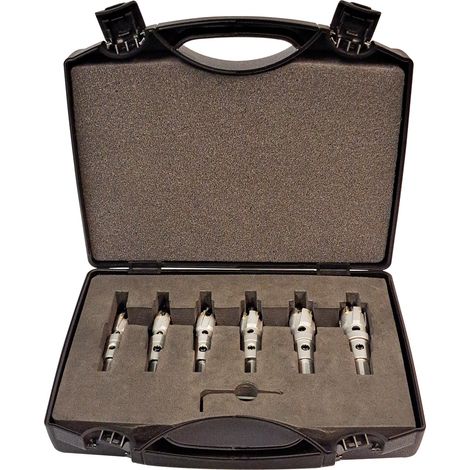Projahn TCT Metall-Lochsägen Set 18-tlg. Ø 12/14/16/18/20/22 mm, inkl. Spiralbohrer und Federn + Winkelstiftschlüssel