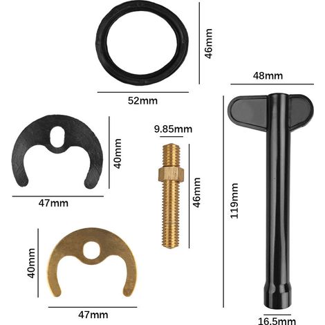 Fixation De Rechange Robinet De Kit,Remplacement Mitigeur Lavabo Fixation 5pcs (1/4)