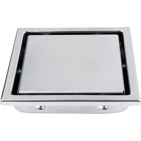 Drain de sol anti-odeur en acier inoxydable, forme carrée, pour salle de bains, porte de déchets, égouttoir de douche (1/5)
