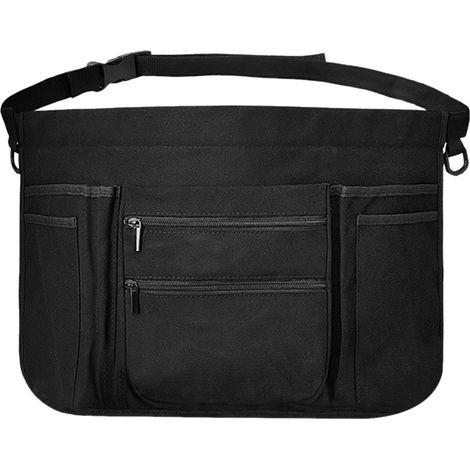 Tabliers de Cuisin, Ceinture à Outils Utilitaire Serveuse Chef Tablier, Tpochette D'argent Aille Tablier Taille, Ablier Serveur Tablier Noir, Courts Tablier pour Bistro, Restaurant, Maison Café (1/5)