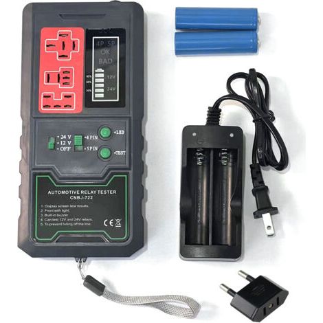 Testeur de relais électronique automobile 12V 24V, vérificateur de batterie de voiture, indicateur lumineux, outils de Diagnostic automatique (1/5)