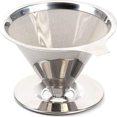 Tragbarer, wiederverwendbarer kegelförmiger Kaffeefilter für Filterkaffee (1/5)
