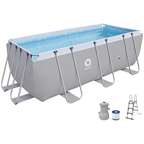 Piscina fuori terra con struttura 400x200x100 cm con scaletta e pompa filtro