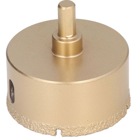 Scie cloche diamantée 70mm pour carrelage porcelaine verre, foret ouvre-trou en acier au carbone, queue triangulaire (1/5)