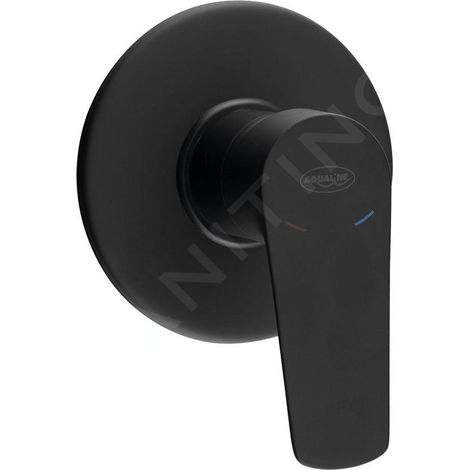 Aqualine Lotta - Mitigeur encastré de lavabo avec corps d'encastrement, 1 sortie, noir mat LT741B (1/4)