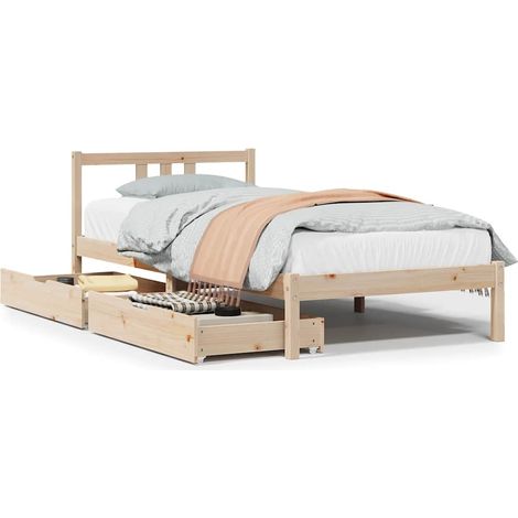 Maison Exclusive - Massivholzbett ohne Matratze 90x190 cm Kiefer