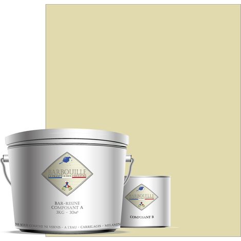 Peinture résine époxy 2,5L BRILLANT 25m² Ivoire Tembo (1/3)