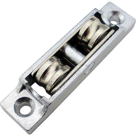 Ensemble de roulettes pour porte coulissante en verre avec roue rainurée de type 88 de 13 mm, réglable et robuste. (1/5)