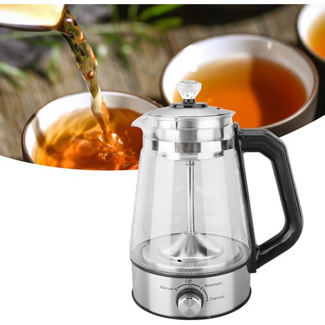 Hervidor eléctrico automático con infusión de vapor, de vidrio y con aislamiento térmico, 1,2 l (1/5)