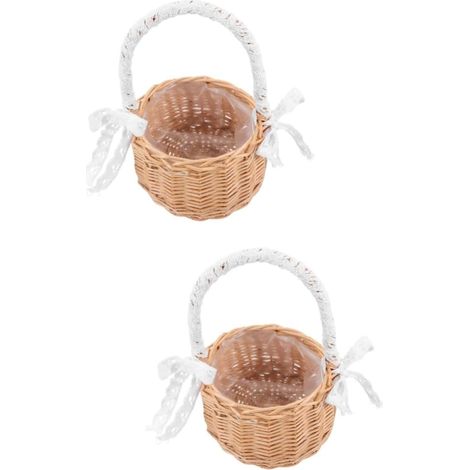 handgewebte Körbe für Blumen und Geschenke tragbarer Korb