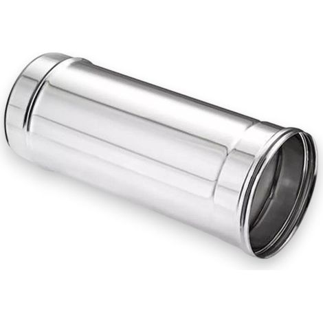 Tubo tondo in acciaio inox 304 per stufe a legna 0,5 mm altezza 50 cm - 15 cm (1/2)