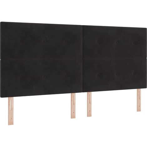 Maison Exclusive - Testiera Nero 200 cm Velluto