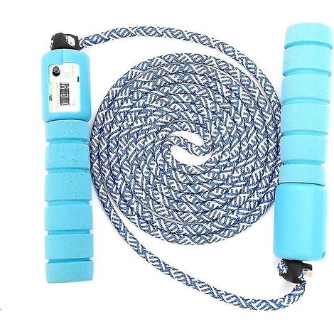 Corde à sauter enfant avec compteur, poignées confortables, vitesse rapide pour fitness, boxe et entraînement - bleu (1/5)