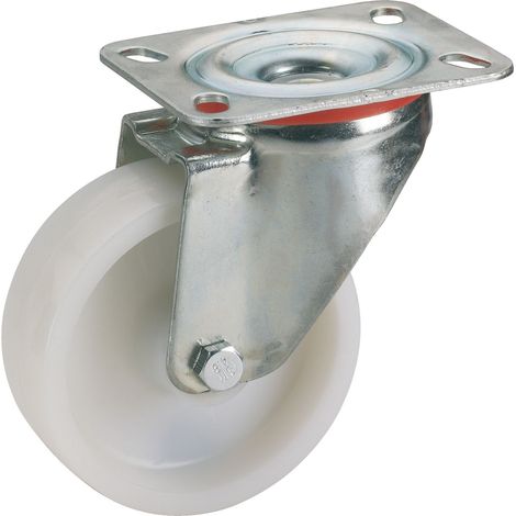 Lenkrolle mit Platte 100 x 35 mm, Tragkr. 150 kg Möbelrollen (1/2)
