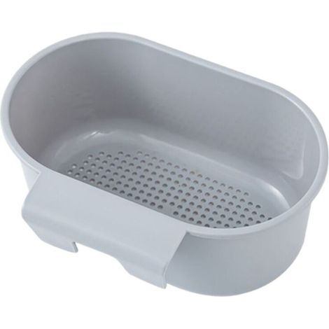 Panier égouttoir suspendu pour évier, accessoire multifonctionnel de rangement et d'organisation pour filtres de cuisine - Gris (1/5)