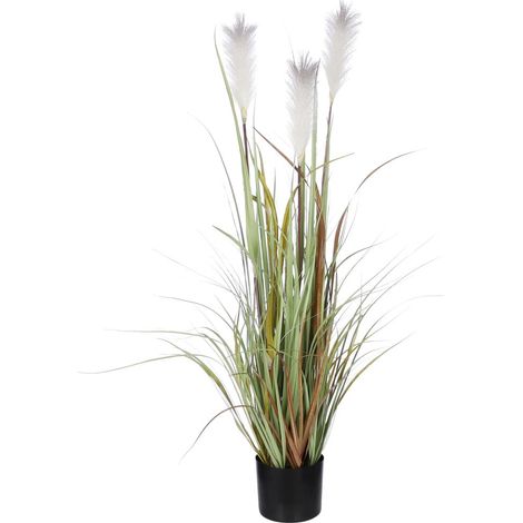 Mica Federgras in Topf braun 115 x 45 cm Kunstpflanzen