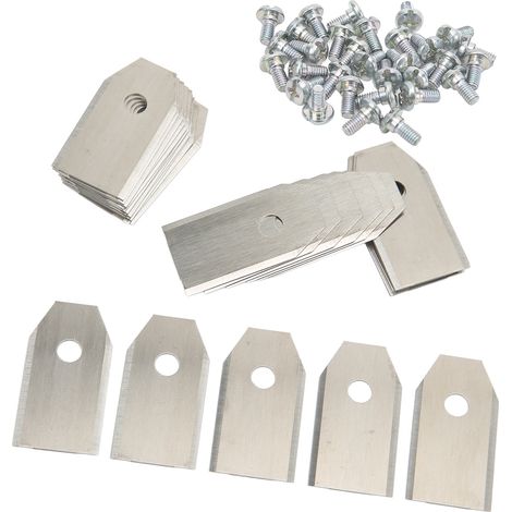 30er-Pack Ersatzmesser für Husqvarna Automower Mähroboter, Edelstahl 35 x 18 x 0,6 mm, silber (1/5)