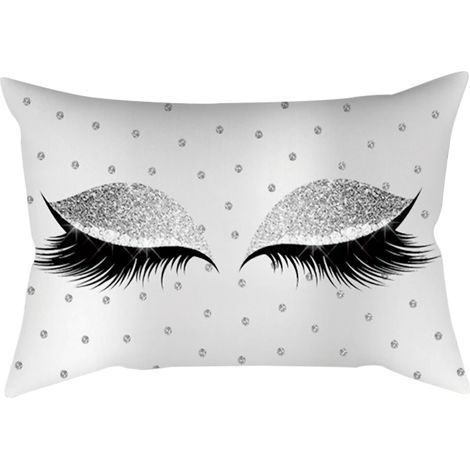 Housse de coussin lombaire 30x50cm brillant pour canapé, lit et voiture (1/5)
