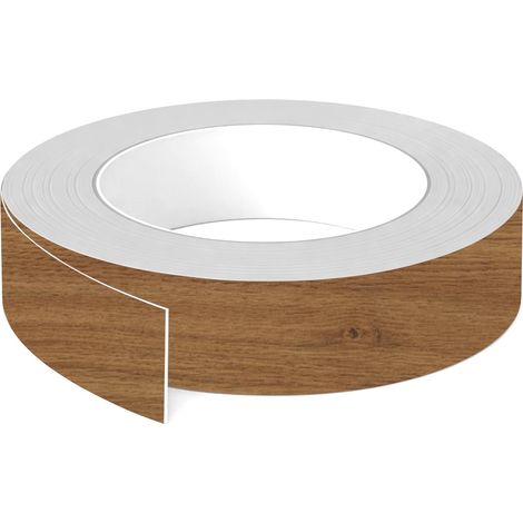 1x Bande de chant ABS sans colle 23 mm x 5 m épaisseur 0,8 mm facile à appliquer bricolage étagère meuble panneau plan de travail bois stratifié, Chêne Kendal cognac (1/3)