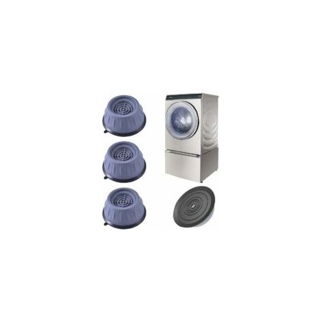 Tampons À Pied Machine À Laver 4 Pièces Universal Tapis Anti-Vibration pour Machine à Laver - Caoutchouc Antidérapant Coussinets/Pieds Stabilisateur Piédestal pour Machines à Laver Séchoirs et Me - Cr (1/4)