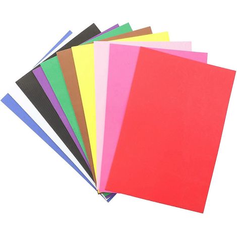 Lot de 10 feuilles de mousse EVA rouges pour lit, fines feuilles de mousse, éponge, papier mousse, éponge pour loisirs créatifs-M (1/4)