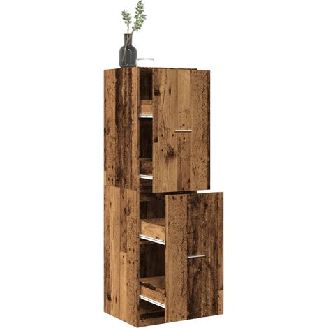 Apothekerschrank Altholz-Optik 40x41x144,5 cm Holzwerkstoff