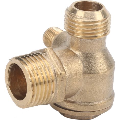 Einwegventil aus Messing, Gewinde, pneumatisches Luftkompressorzubehör 1/2x3/4-16x10 (1/5)