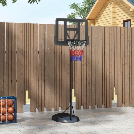 Panier Basket Extérieur Roues Réglables Hauteur 216-277 Base Remplissable Aménagement Noire
