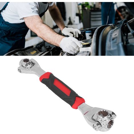 Clé à douille multifonctionnelle 8 en 1 rotative à 360° avec cliquet, ouverture réglable, Torx, multi-embouts, hexagonale, 14 mm, 19 mm, 17 mm, 16 mm, 8 mm, 11 mm, 10 mm, 13 mm (1/5)