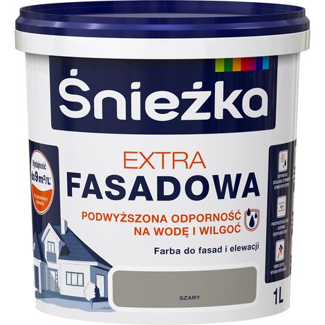 Śnieżka Extra Pittura per muri esterni, facciate, grigio 1L