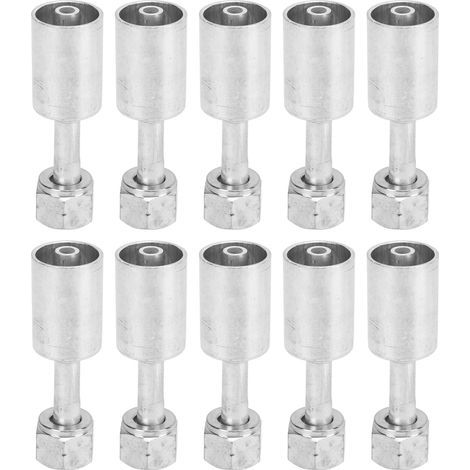 Raccord de tuyau de climatisation R134 avec manchon 3/8 pouces, 180 degrés, pour Automobiles, camions, véhicules d'ingénierie, 10 pièces (1/5)