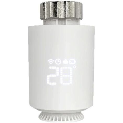 [JAMAIS UTILISÉ]Tête Thermostatique Radiateur , Vanne Thermostatique Connectée Programmable, Thermostat Radiateur Compatible avec Alexa, Smart Life APP Contrôle, Tuya Zigbee Gateway Requis (1/4)