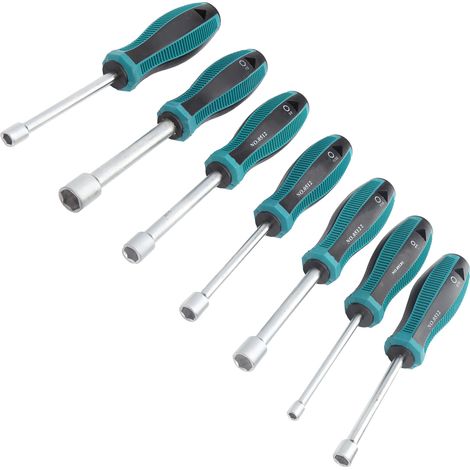 7-teiliges Sechskant-Schraubendreher-Set mit rutschfestem Griff, Schraubenschlüssel, Stahlwerkzeug (1/5)