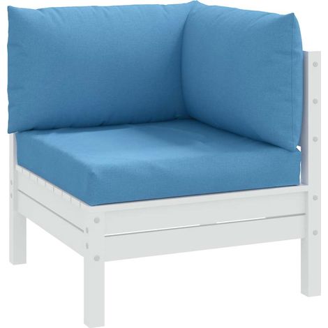 Palettenkissen 3-tlg. Melange Blau Stoff