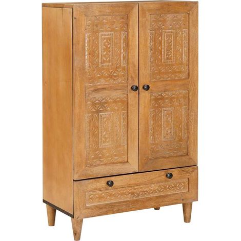 Alacena Marrón claro 60 x 33 x 100 cm madera maciza de mango (1/5)
