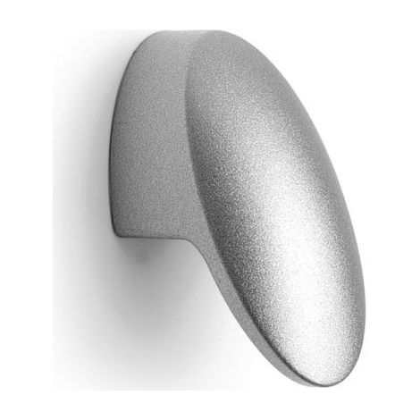 Pomello Bagno Elisse forma ergonomica 36 x 18 mm effetto alluminio in Pvc