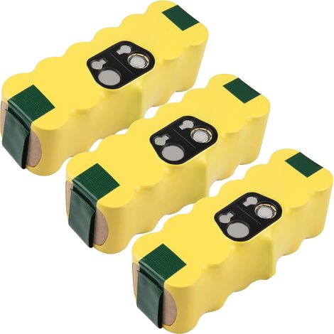 Batterie Roomba, capacité 3800mAh, compatible avec plusieurs modèles, 3Pcs 3.8Ah Batterie (1/2)