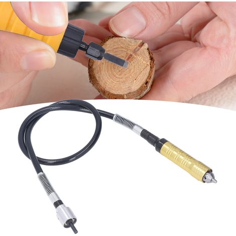 Gravierset für elektrische Winkelschleifer, bestehend aus 10 Teilen: flexiblen Stangen, Schneidkopf und Griff. (1/5)