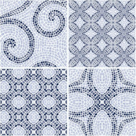 Roman Mosaic Floor Tiles Self Adhesive Vinyl Flooring Kitchen Bathroom 1m² (1/4)