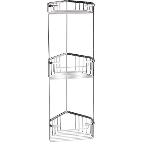 Sapho Gedy Smart - Mensola ad angolo a griglia, 20x59x15 cm, cromo 2484 (1/7)