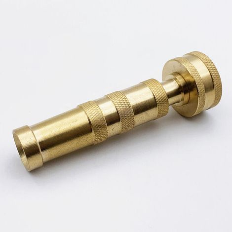 royaluxe -Buse de tuyau haute pression robuste Buses de tuyau d'eau en laiton pour tuyaux d'arrosage Fonction réglable Convient aux tuyaux standards, au pulvérisat de jardin, à la buse de pulvérisa (1/5)