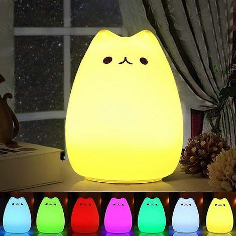 Veilleuse pour enfant rechargeable USB, lampe de chevet en silicone pingouin, aide au sommeil bébé, commande tactile, intensité variable, lumière chaude