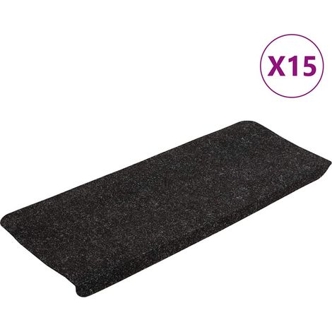 Stair Mats Self-adhesive 15 pcs 65x24.5x3.5 cm Anthracite vidaXL