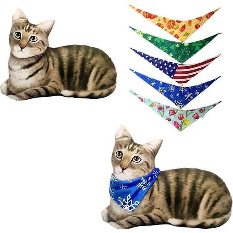 Coussin décoratif et écharpe en forme de chat mignon pour chambre, salon, canapé, lit, maison (1/4)