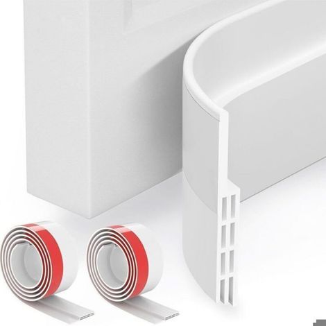 Joints d'étanchéité pour portes intérieures et extérieures, joints d'étanchéité, joint blanc 5 cm (largeur) x 99 cm (longueur). (1/3)
