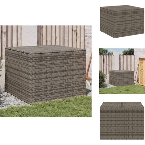 Boîte de rangement de jardin gris 291L résine tressée - Boîte De Rangement Jardin - Coffre De Jardin - Rangement Exterieur - Résine Tressée - Mobilier De Jardin (1/5)