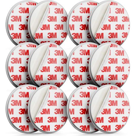 6X Montage Magnétique pour Détecteurs de Fumée Support Magnétique Détecteurs d'Incendie Support Magnétique Auto-Adhésif Surface Adhésive Diamètre 50 mm (1/5)