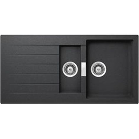 Schock Einbauspüle Cristalite Primus D-150 A GNE Nero  Exzenterbedienung (1/4)