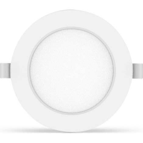 Faretto Led slim da incasso 6W Rotondo Cornice bianca Apertura 100 gradi Bianco caldo 3000K Aigostar